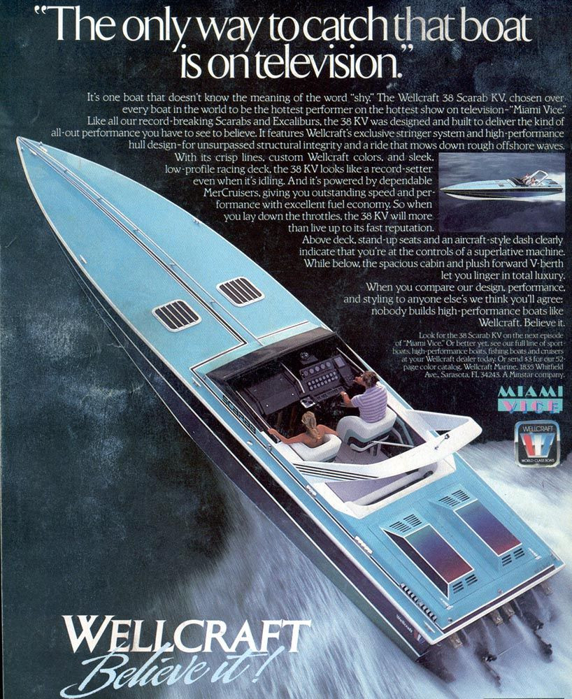 Miami Vice Scarab boat